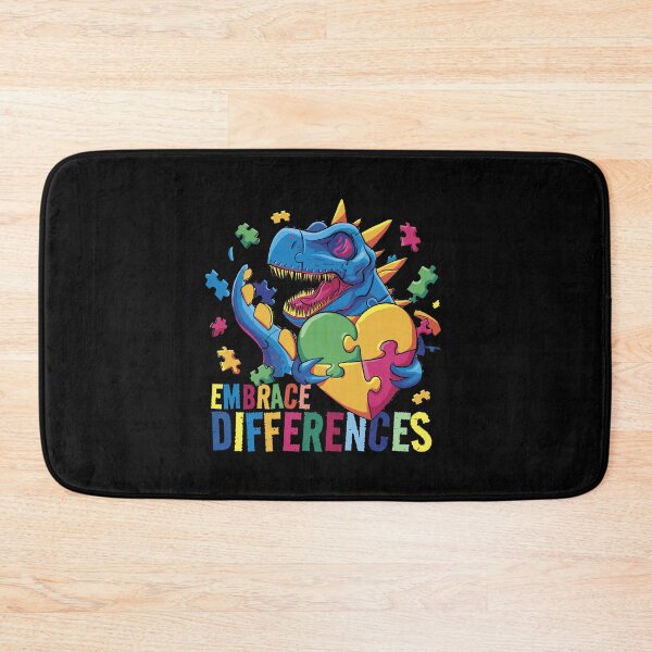 Item preview, Disability Is Not Inability Embrace Differences Cute T Rex With Puzzle Heart designed and sold by GulQari.