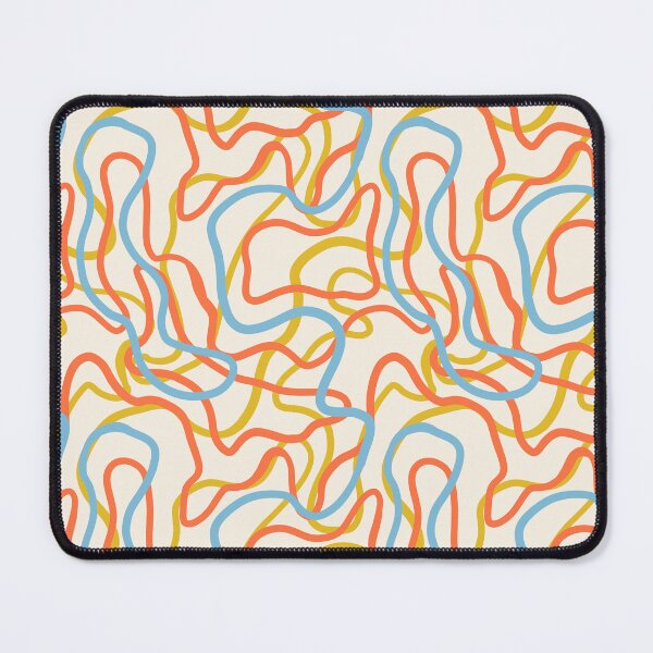 Item preview, Abstract curvy lines pattern in off white designed and sold by Illustrated by Nat.