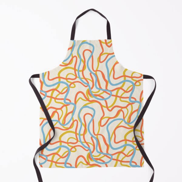 Item preview, Abstract curvy lines pattern in off white designed and sold by Illustrated by Nat.