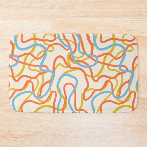 Item preview, Abstract curvy lines pattern in off white designed and sold by Illustrated by Nat.