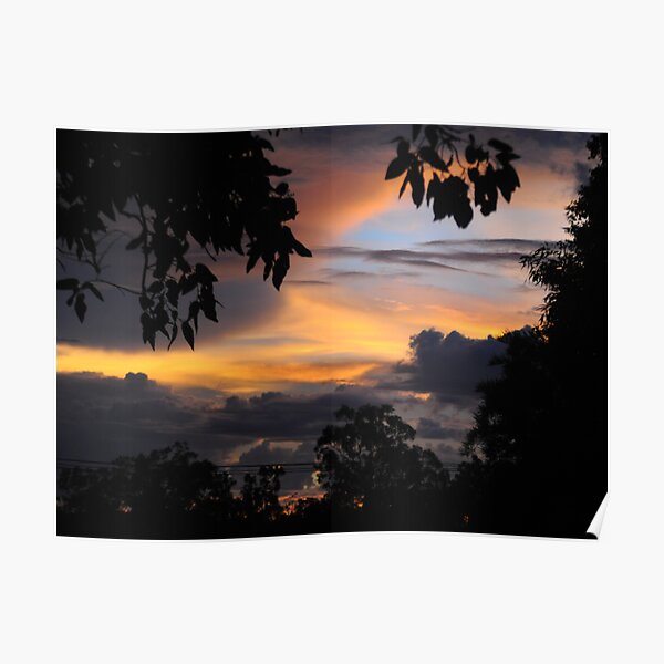 Sunset from my veranda Poster
