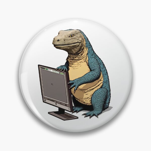 Item preview, (Computer) Monitor Lizard Graphic Pun designed and sold by entwithanaxe.