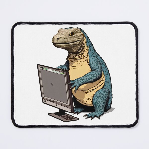 Item preview, (Computer) Monitor Lizard Graphic Pun designed and sold by entwithanaxe.