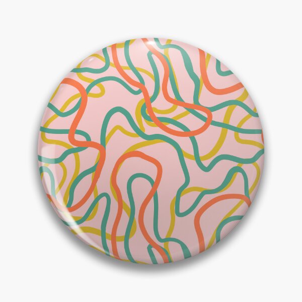 Item preview, Abstract curvy lines pattern in pink designed and sold by Illustrated by Nat.