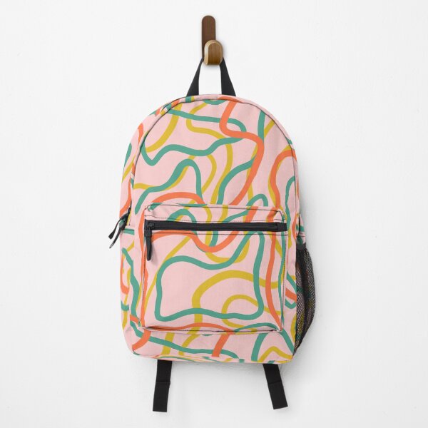 Item preview, Abstract curvy lines pattern in pink designed and sold by Illustrated by Nat.
