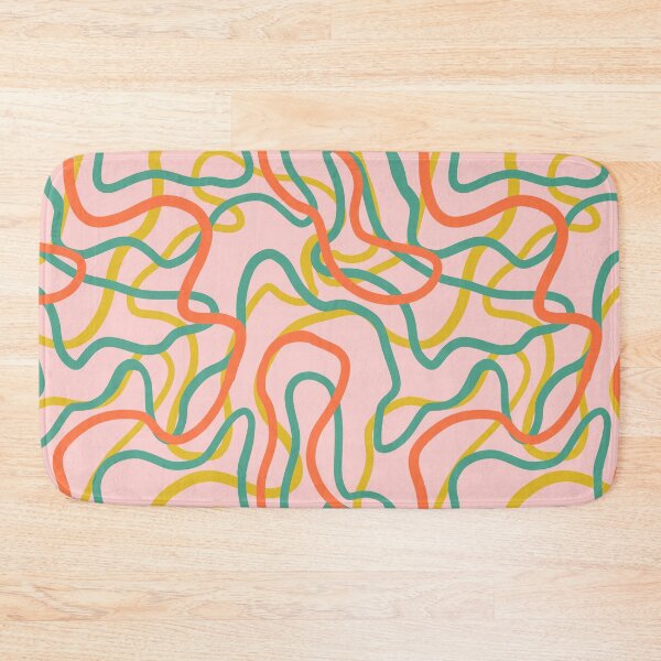 Item preview, Abstract curvy lines pattern in pink designed and sold by Illustrated by Nat.