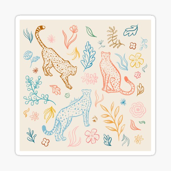 FELIDAE - Stickers muraux - fleurs vintage