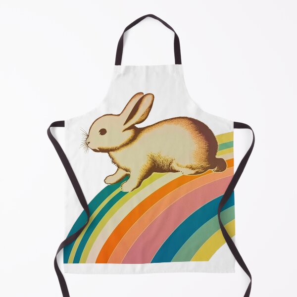 Item preview, Retro vintage Bunny in rainbow designed and sold by ImaginePrintsHQ.