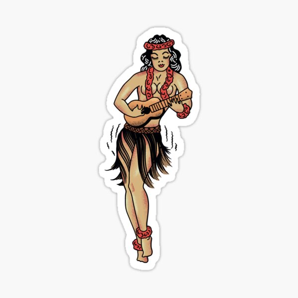 Item preview, Jerry’s Traditional Aloha Hula Girls In Hawaii Pattern In Aqua designed and sold by Aaronaxwell.