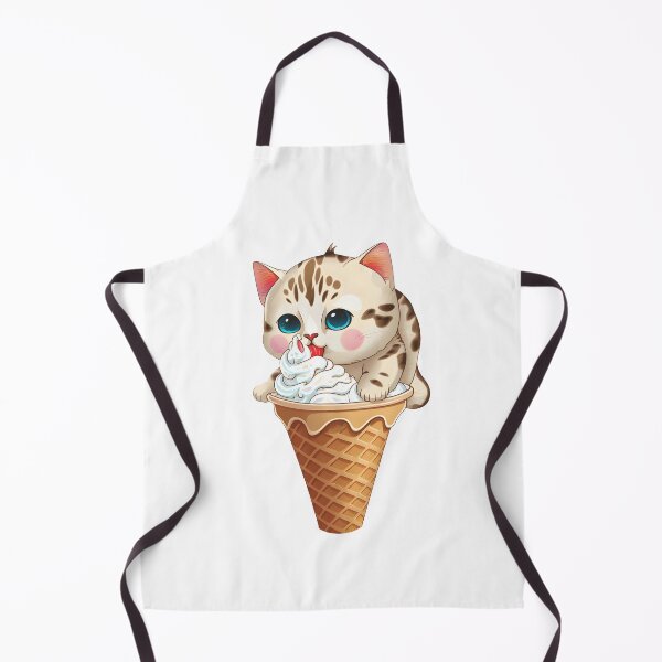 Item preview, Cute Kitten in an Ice Cream Cone designed and sold by Sticker-by-Mia.