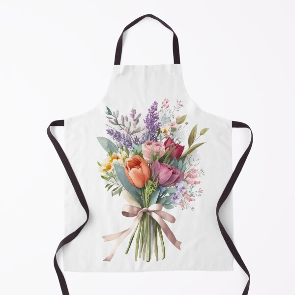Artikelvorschau, Bündel Aquarellblumen mit rosafarbener Schleife entworfen und verkauft von ImaginePrintsHQ.