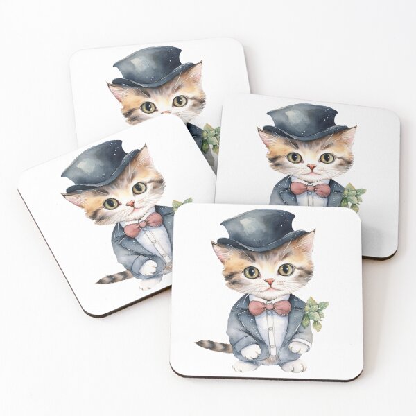 Item preview, Dapper Kitten in an Old Century Suit designed and sold by JigglePeek.