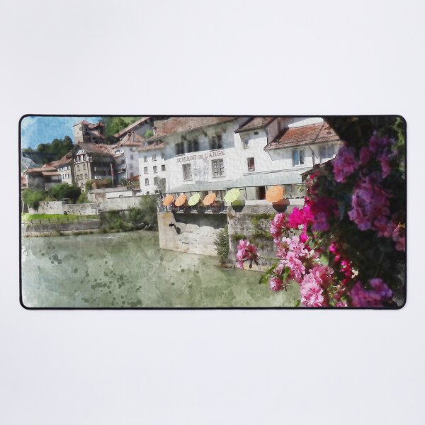 Item preview, Old Town Fribourg Watercolor designed and sold by TwoSmallPtatoes.