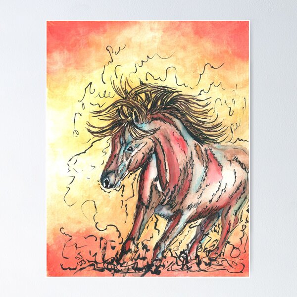 Item preview, Orange horse by Sherry Jarvis designed and sold by Sherry Jarvis.