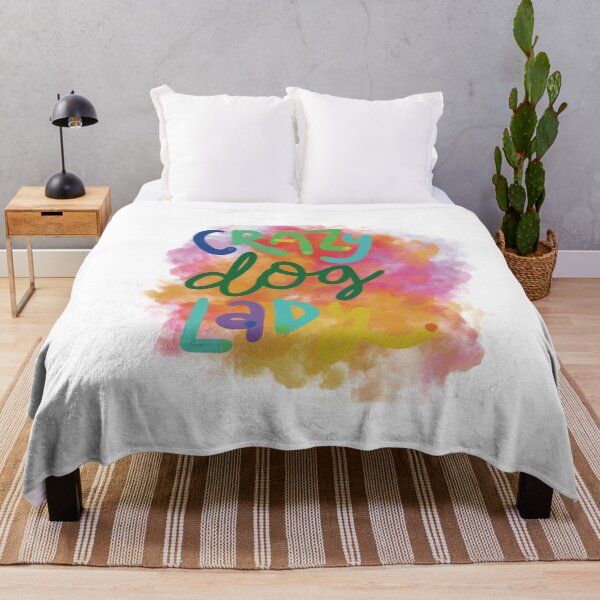 Item preview, Crazy Dog lady Rainbow cloud designed and sold by chuckletuckle.