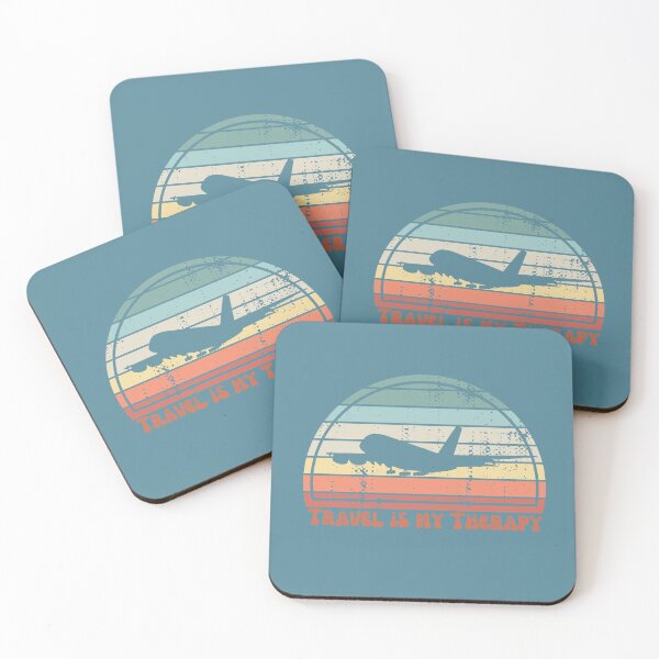 Item preview, Travel is my Therapy with Airplane designed and sold by BirdandPoppy.