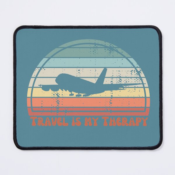 Item preview, Travel is my Therapy with Airplane designed and sold by BirdandPoppy.