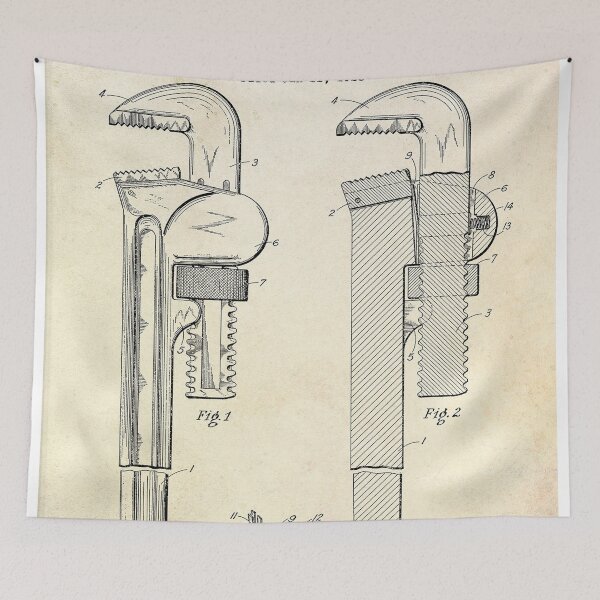 Item preview, Pipe Wrench 1929 Patent designed and sold by zemlakr.