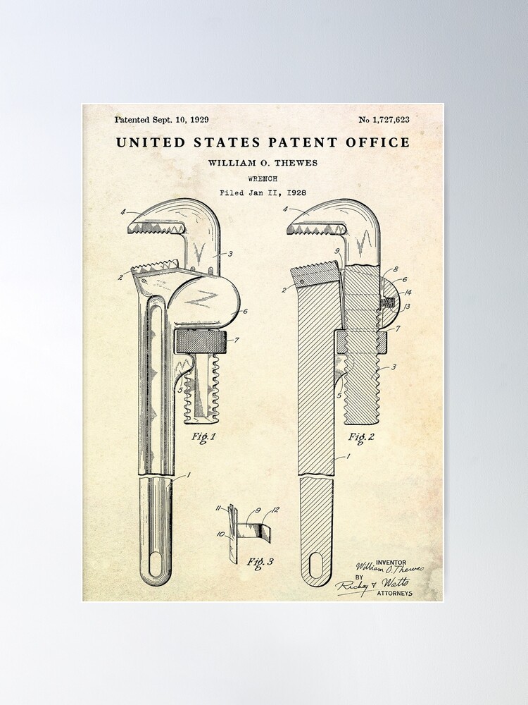 Patent Prints Combo - Vintage Fishing Lures Blueprint Art Poster