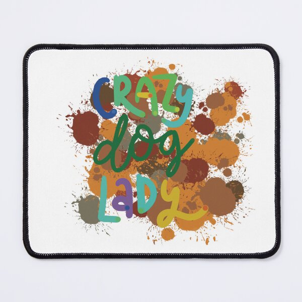 Item preview, Crazy Dog lady Rainbow orange designed and sold by chuckletuckle.