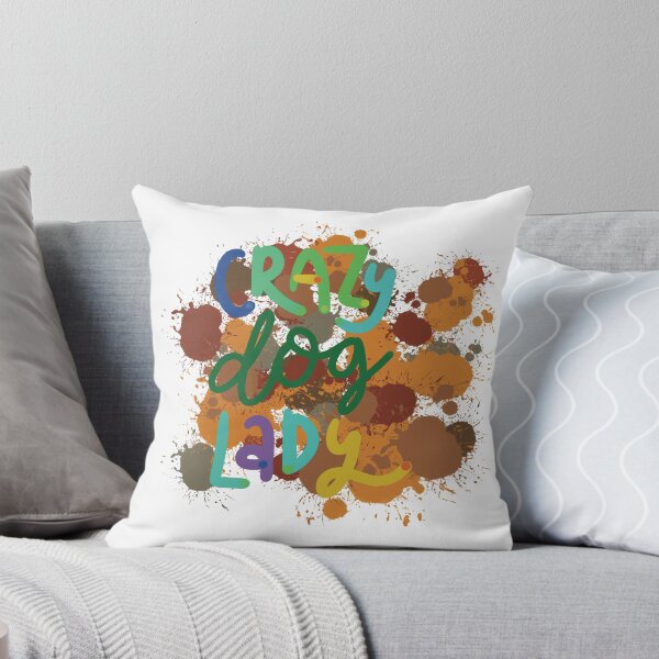 Item preview, Crazy Dog lady Rainbow orange designed and sold by chuckletuckle.