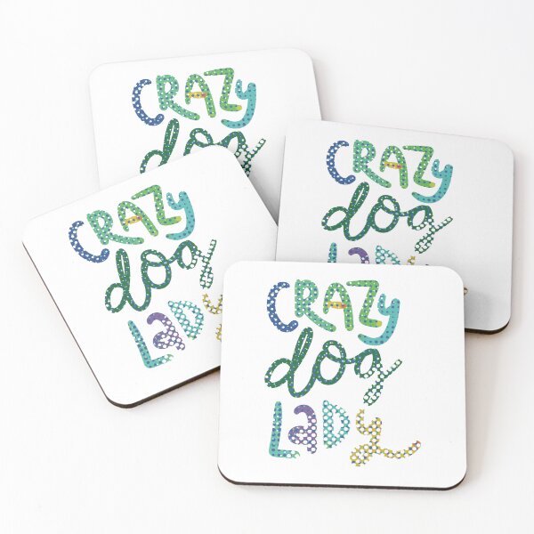 Item preview, Crazy Dog lady vintage halftone green  designed and sold by chuckletuckle.