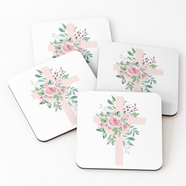 Item preview, Christian Watercolor Floral Cross designed and sold by SvetlanaArt.
