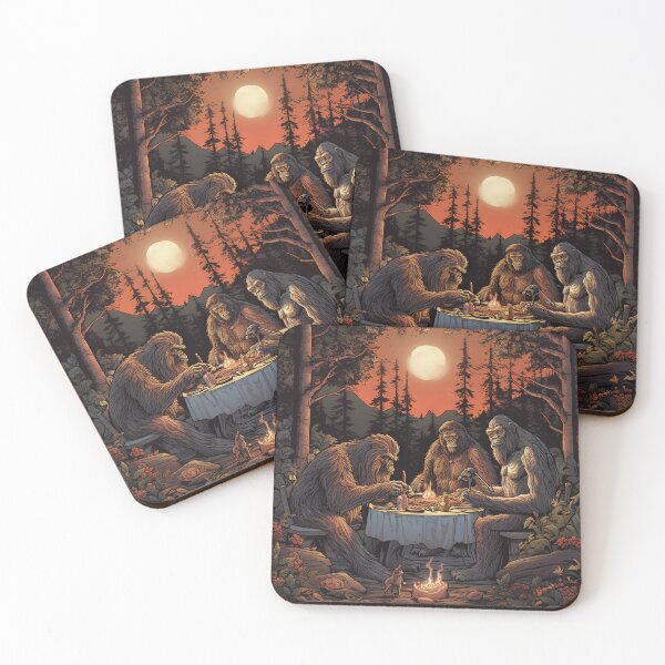 Item preview, Bigfoot Family Gathering - Enjoying Dinner Together designed and sold by CosmicScare10.