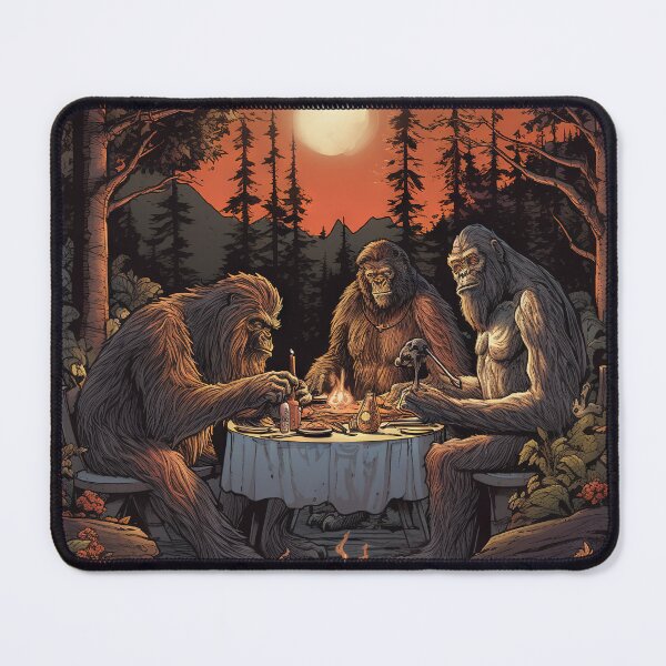 Item preview, Bigfoot Family Gathering - Enjoying Dinner Together designed and sold by CosmicScare10.