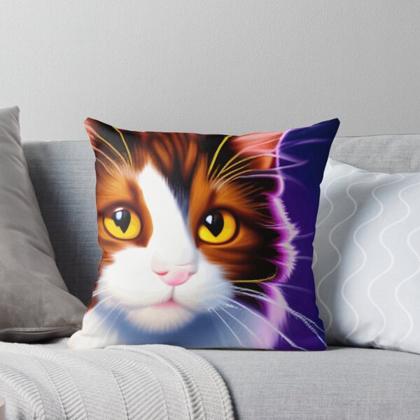 Item preview, Adorable Cat Portraits on Purple Background designed and sold by ArtisticAllure1.