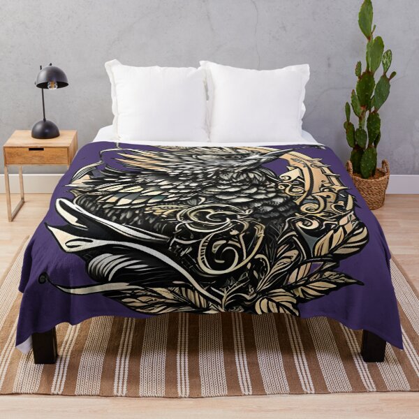Item preview, The Golden Gray Bird - A Beautiful Illustration in a Golden Garland designed and sold by GalihDA.