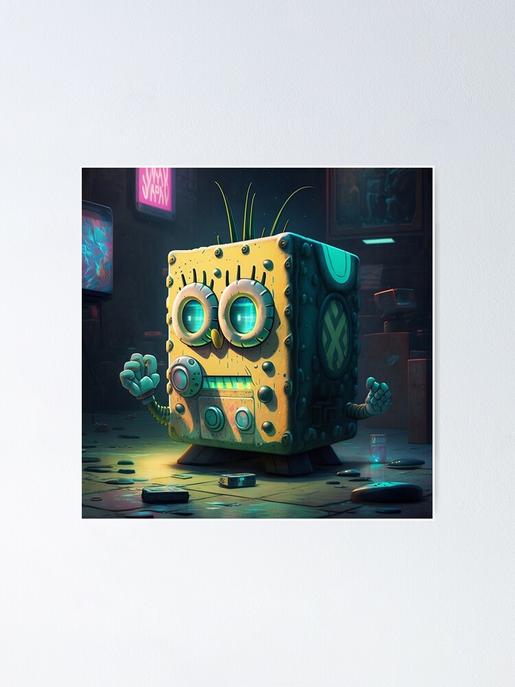 SpongeBob SquarePants - Polygon Vector Art Generative AI | Poster