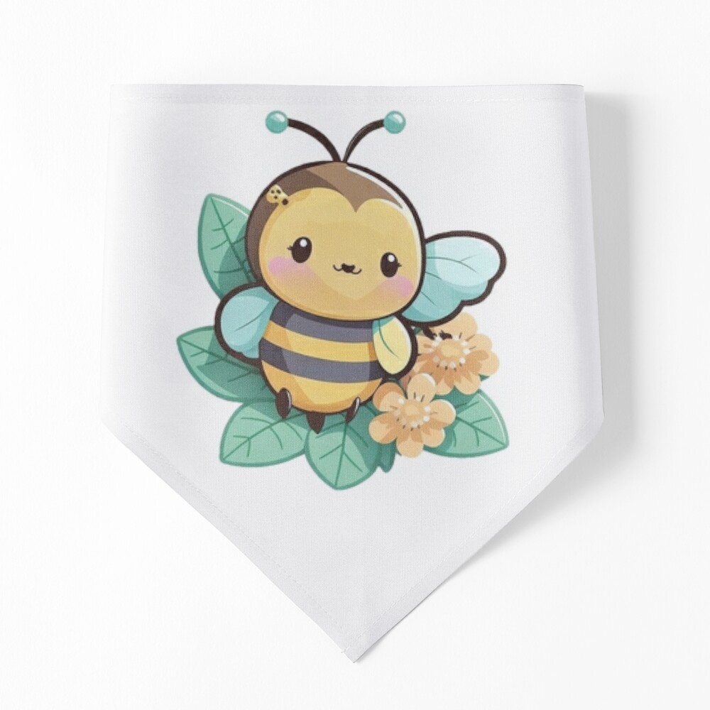 Baby bee holding on flower CLIPART