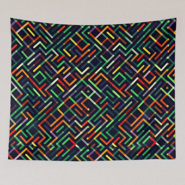 Aperçu de l'œuvre Motif de lignes Randon coloré créée et vendue par AzlanStudio.