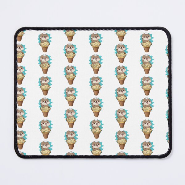 Item preview, Colourful Otter and Ice Cream Cone Digital Art designed and sold by Sticker-by-Mia.