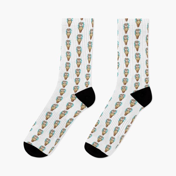 Item preview, Colourful Otter and Ice Cream Cone Digital Art designed and sold by Sticker-by-Mia.