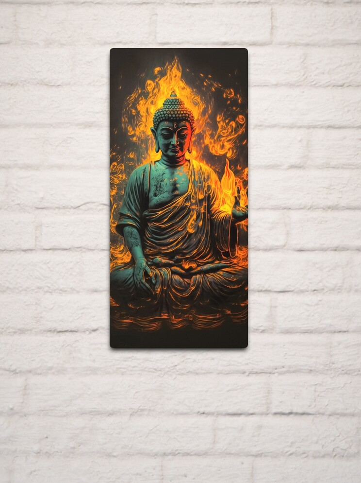 Gautam Buddha in Yoga Canvas Wall Painting (36 x 24 Inches