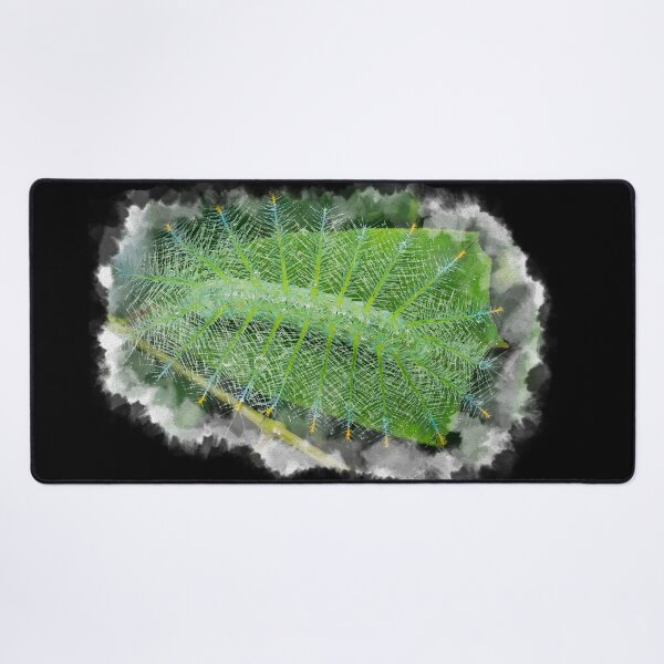 Item preview, Watercolour of an uniquely shaped Common Baron butterfly caterpillar (Euthalia aconthea) designed and sold by AvonPerception.