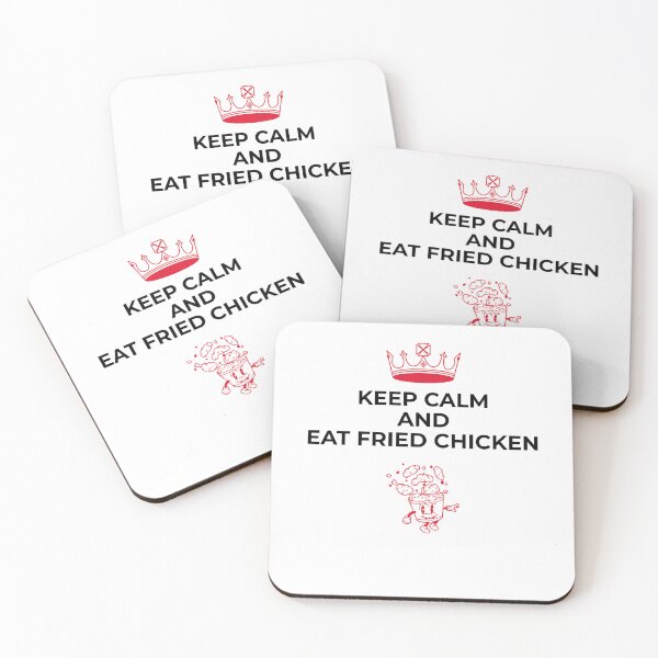 Item preview, Keep Calm and Eat Fried Chicken with funny chicken bucket designed and sold by ArtisanTeeShop.