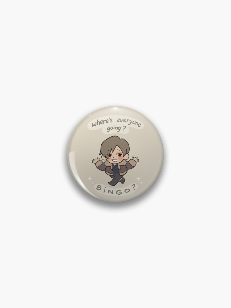 Thumbnail 1 of 3, Pin, Resident Evil 4 - Bingo Leon designed and sold by SleepingSalad.