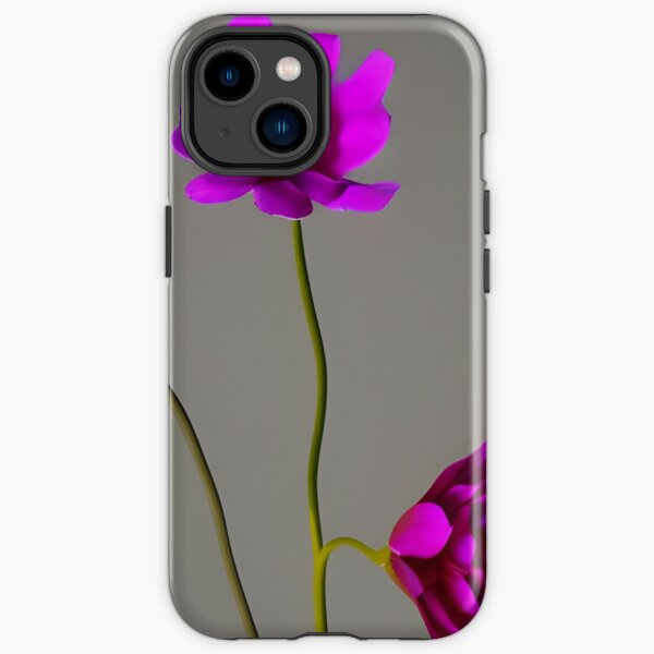 Flower has the shape of a round ball, which consists of many ultraviolet petals that resemble a flame iPhone Tough Case