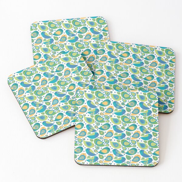 Item preview, Whimsical Modern Colorful Paisley Bird Seamless Repeat Surface Pattern designed and sold by MoePark.