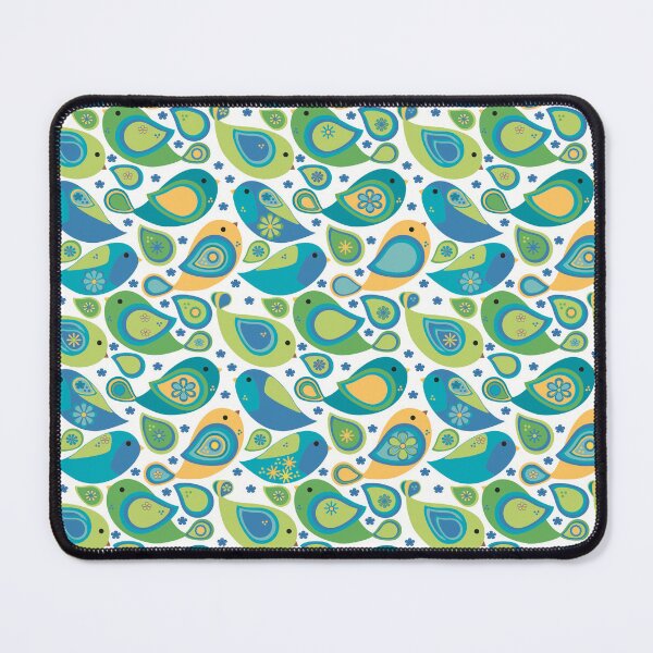 Item preview, Whimsical Modern Colorful Paisley Bird Seamless Repeat Surface Pattern designed and sold by MoePark.