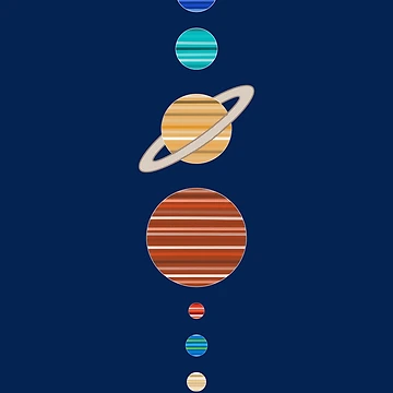 Artwork thumbnail, Solar System Planets by Sfumata Illustration
