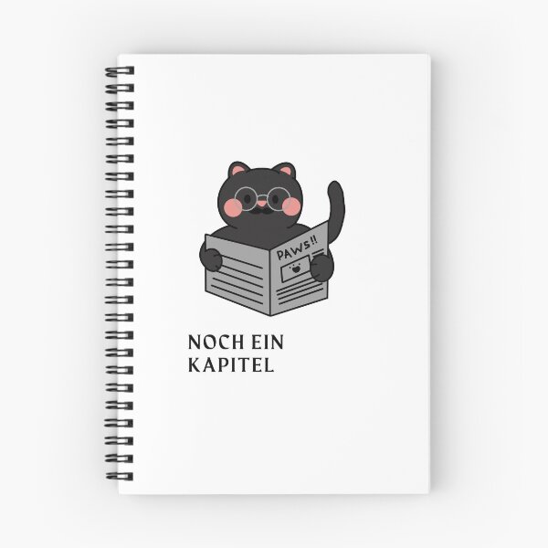 Item preview, "Noch ein Kapitel" Reading Cat Design designed and sold by RM-Journey.