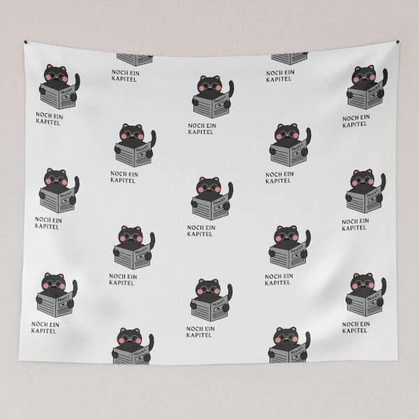 Item preview, "Noch ein Kapitel" Reading Cat Design designed and sold by RM-Journey.