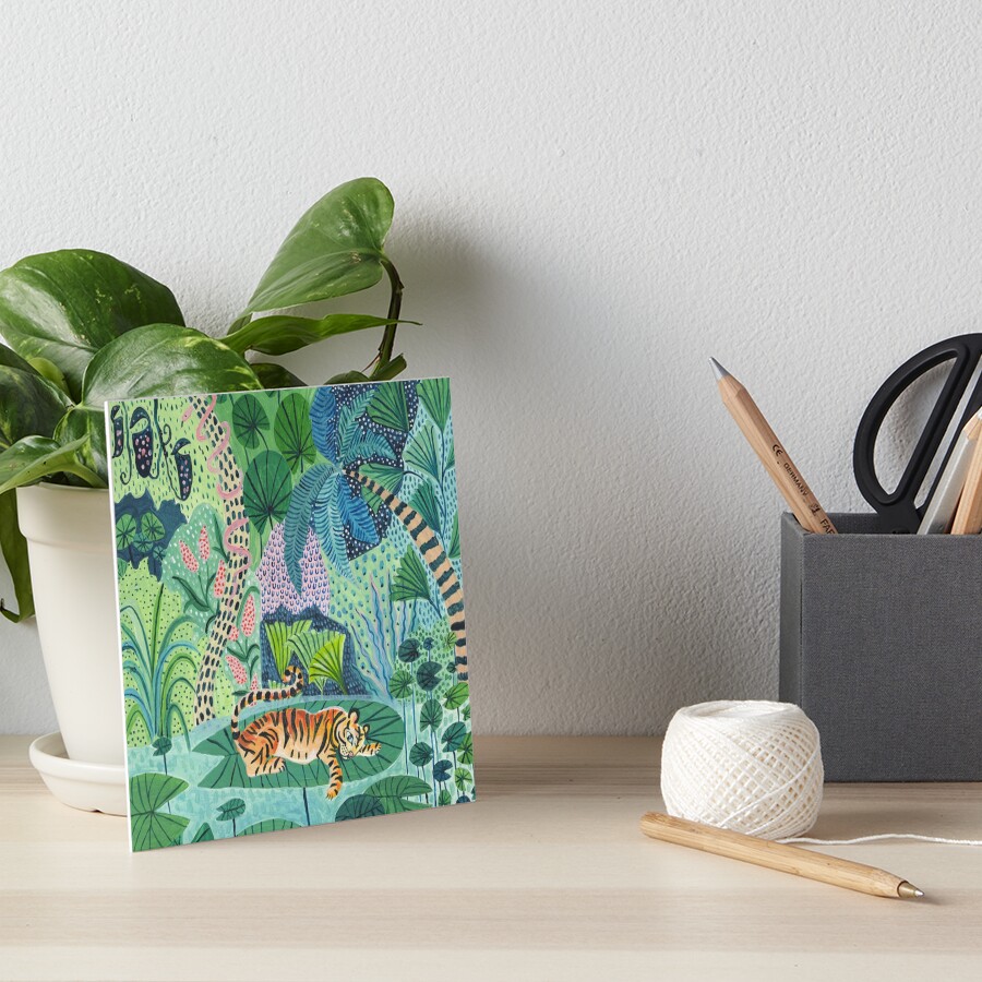 Jungle Tiger Art Board Print