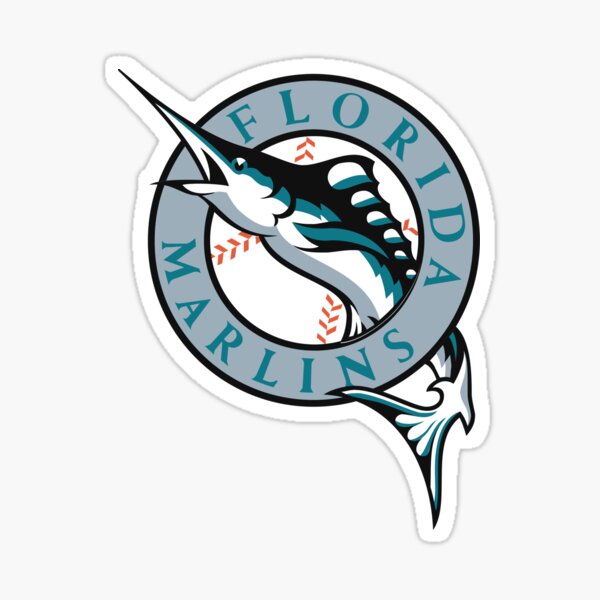 MLB Baseball Florida Marlins Logo Set of 6 Stickers Sheet Kids Child  Licensed