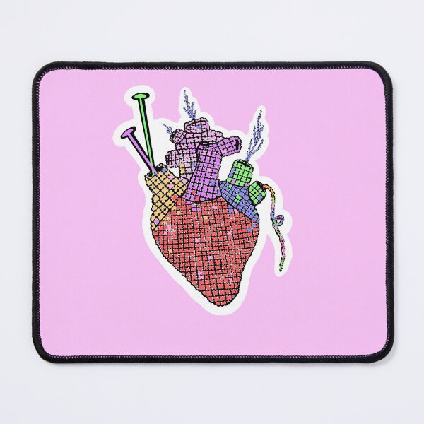 Item preview, rainbow knit heart designed and sold by daisyink.