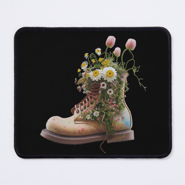 Item preview, flowers growing from doc marten boot  designed and sold by Yeamie-Boutique.